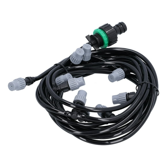 Drip Irrigation Tubing, 10m / 32.8ft 4/7 Irrigation Hose Drip Line Irrigation Hose with 10 Misting Sprayer Nozzles Garden Greenhouse Terrace Watering System