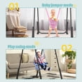 thumbnail image 3 of Slevoo 2-in-1 Baby Jumper and Swing Set with Foldable Metal Frame, Easy Setup, Adjustable Strap, Soft Padded Seat, Pink, 3 of 8