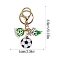 thumbnail image 3 of Llavero metálico de fútbol con colgante para coche o llaves, accesorio de aleación duradera para regalo de fanático del fútbol, 3 of 5