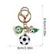 thumbnail image 3 of Llavero con colgante de fútbol | Adorno metálico para coche y recuerdo para aficionados al deporte | Regalo y recuerdo para aficionados al fútbol, 3 of 5
