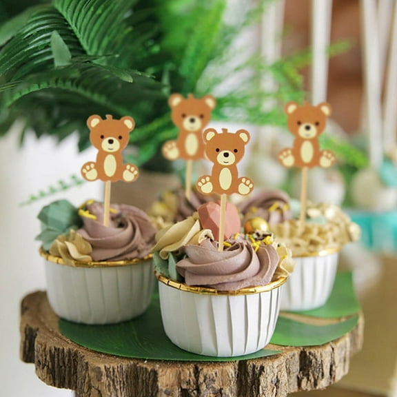 Cute Bear Food Picks Cake Dessert Toothpicks Fruit Forks Wedding Birthday Baby Shower Decoration Supplies