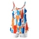 thumbnail image 4 of Trajes de baño Amzcrzy Tankini para mujer, trajes de baño, trajes de baño, bikini, traje de baño conservador para mujer, estampado, talla grande, traje de baño dividido de dos piezas, naranja, 2XL, 4 of 5