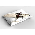 thumbnail image 2 of Ambesonne Vintage Airplane Pillow Sham 2 Pack, Old Engine, 26"x20", Peach Burgundy Black, 2 of 3