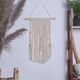 thumbnail image 4 of LYCAQL Macrame Wall Hanging Boho Wall Art Decor Woven Chic Bohemian Room Decor for Bedroom Nursery Living Room Dorm Apartment, Small Size 17.7" L x 11.8" W, 4 of 9