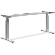 basyx Adjustable T-Leg Base, 72w x 24d x 23 5/8-48 1/4h, Silver