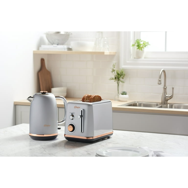Oster 1.7 Liter Electric Kettle, Metropolitan Collection with Rose Gold  Accents 