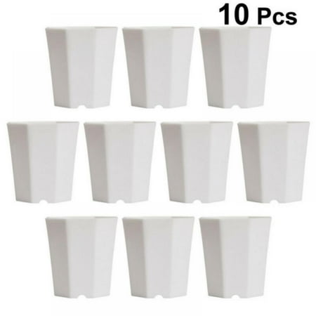 

10Pcs White Thickened Resin Flowerpot Succulent Imitation Ceramic Small Flowerpot Octagonal Pot