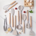 thumbnail image 2 of JUNWELL 12pcs/set  Silicone Utensil Set  Kitchen Utensil Set  Safety Cooking Utensils Set  Non-Stick Cooking Utensils Set With Wooden Handle  Washable Modern Cookware  Kitchen Stuff  Kitc, 2 of 7