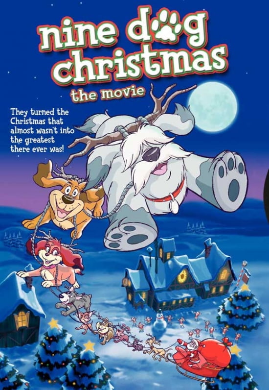 Nine Dog Christmas Movie Poster (11 x 17) Dogs Christmas Movies