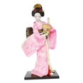 thumbnail image 5 of LOVIVER 12" Japanese Geisha Asian Geisha Doll Sculpture Ethnic Japanese Geisha Dolls Girl Statue for Office Shelf Tabletop Home Decor Pink, 5 of 8