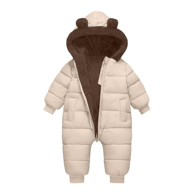 Combinaison à Capuche pour Enfants Combinaison Ours Veste Chaude pour Garçons