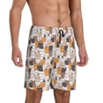thumbnail image 2 of Kdxio Cute Cats Print Mens Sleep Shorts Bottoms Soft Comfy Pajama Wear Pants with Drawstring Pockets, 2 of 5