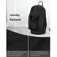 thumbnail image 5 of RUseeN Backpack Laundry Bag with Shoulder Straps and Mesh Pocket Durable Nylon Clothes Hamper Bag with Drawstring Closure for College, Travel, Laundromat, Apartment, 5 of 7