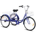 thumbnail image 1 of Goplus 24" 3-wheel Bicycle Adult Tricycle Seat Height Adjustable w/ Bell, 1 of 10