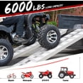 thumbnail image 2 of QinaQin 2 PC 72x15 in Aluminum Loading Ramp for Trailer, Silver, 2 of 7