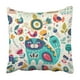thumbnail image 1 of ABPHQTO hermoso gato mariposas pájaros y flores Funda de almohada Throw Pillow Cover Case 45x45 cm, 1 of 2