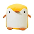 thumbnail image 3 of Reposapiés de pingüino con cojín acolchado suave, taburete portátil para cambiar zapatos con dibujos animados amarillo, 3 of 9