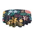 thumbnail image 5 of Pioneer Flower Floral Print Pattern Round Tablecloth 60"x60",Wrinkle Wipeable Table Cloth for Kitchen Dining Room Picnic Patio Party, 5 of 6