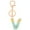 V, variant on Personalized Resin Keychain Translucent Letter Charm Customizable Key Ring