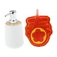 thumbnail image 3 of Dispensador de jabón con dispensador de loción para toallas para lavandería, baño y cocina palabra chun blanca, 3 of 9