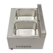 2pan Commercial Gas Fryer Countertop Deep Fryer Propane(LPG) Stainless Steel