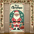 thumbnail image 5 of Pink Theme Santa Banner Reindeer Pattern Christmas Banner Gift Elements Snowflake Decor Holiday Banner for Christmas Party Family Gathering Indoor Decoration, 5 of 9