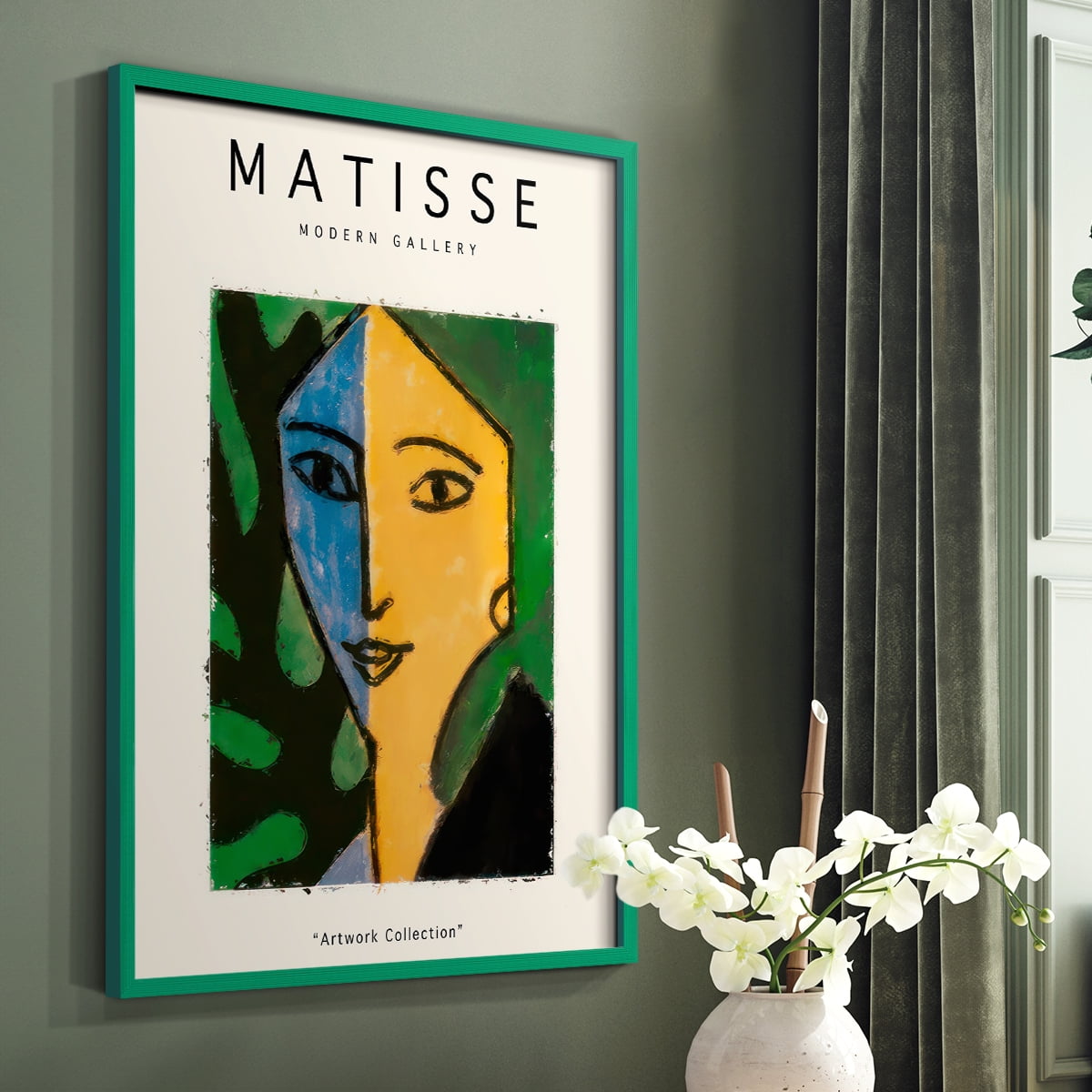 Matisse CLXXV Framed Print in Green Solid Wood 11 x 14 Framed Print