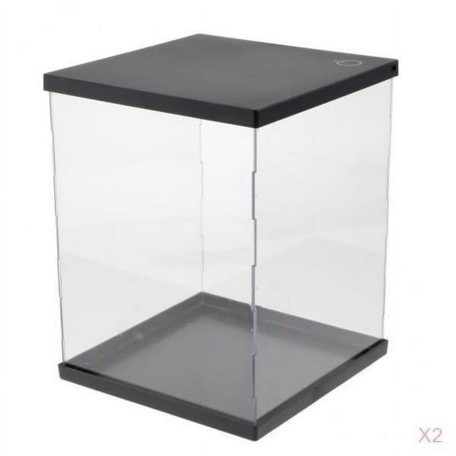 2xAcrylic Display Case Box Countertop Box Cube Organizador Para El Modelo MG RG BB Sunnimix Vitrina de acrílico
