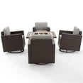 thumbnail image 3 of Crosley Furniture Palm Harbor 5PC Wicker / Rattan Conversation Set in Gray/Brown, 3 of 17
