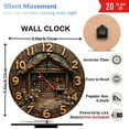 thumbnail image 3 of Rustic Cabin Wooden Wall Clock Home Decor 10-Inch Silent Wooden Wall Clock, Battery Operated (AA Batteries Not Included), Artistic Home Decor, 3 of 7