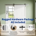 thumbnail image 4 of 36"  X 84" White H-Frame Barn Doors Sliding Closet Door With Hardware Kit, 4 of 11