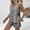 #0384-Gray, variant on Women's Summer 2 Piece Outfits Sleeveless Matching Sets Button Down V Neck Vest Waistcoat and Pockets Shorts
