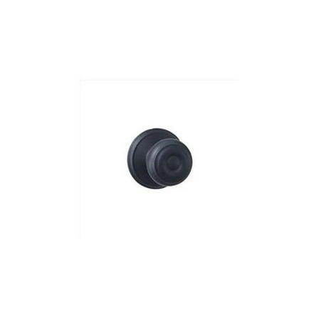 Schlage F Series F10 V GEO 622 Passage Knob, Metal, Matte Black, 2-3/8, 2-3/4 in Backset, 1-3/8 to 1-3/4 in Thick Door