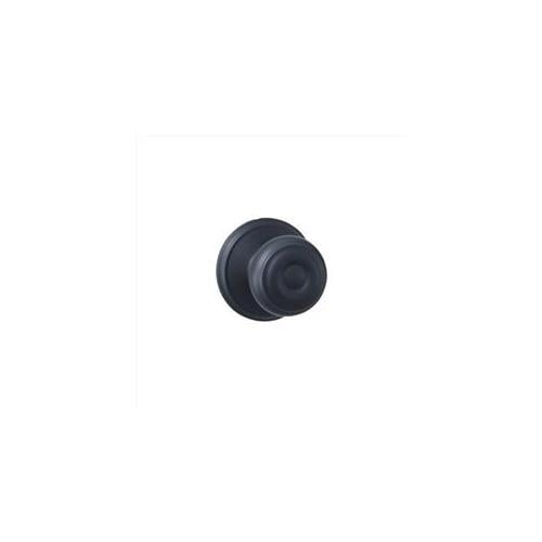 Schlage F Series F10 V GEO 622 Passage Knob, Metal, Matte Black, 2-3/8, 2-3/4 in Backset, 1-3/8 to 1-3/4 in Thick Door