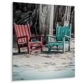 thumbnail image 2 of Designart "Vibrant Beachside Seating II" Coastal Metal Wall Art, 2 of 5