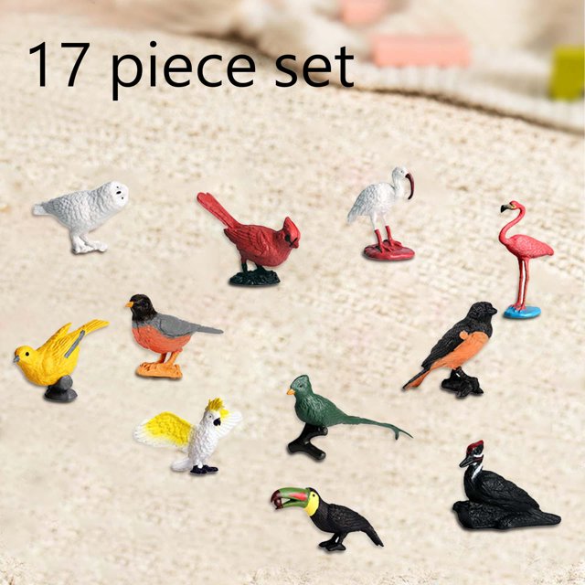 Estatua de jardín shamjiam figuras de animales en miniatura 17 Uds.