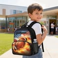 thumbnail image 4 of Jeiento Rugby Preschool Backpack for Toddler, American Flag 13.5 Inch Kids School Backpack for Boys 2-5, Lightweight Bookbag with 2 Front Zipper Pockets, 4 of 7