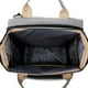 thumbnail image 3 of Bolsa de pañales para bebé, gran capacidad, portátil, multifuncional, transpirable, plegable, mochila para pañales, color gris, 3 of 5