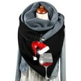 thumbnail image 3 of Universal Autumn Winter Warm Scarf Printed Elegant Double Layer Buckle Soft Comfortable Scarf Winter Scarf for Women Cold Weather Womens Silk Head Scarves Peach Blanket Scarf Men's Scarves Blanket, 3 of 4
