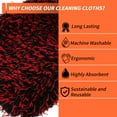 thumbnail image 5 of Unique Bargains 1 Pc Car Wash Towel Plush Car Cleaning Wiping Dryer Car Washing Tool 26x20x1cm Red Black, 5 of 6