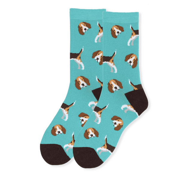 Fun Blue Beagle Dog Socks