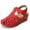 E-Red, variant on Women Summer Solid Hook Dressy Sandals for Women Low Heel Loop Casual Open Toe Clog Sandals for Women Wedges Comfortable Beach Shoes Womens Water Sandals