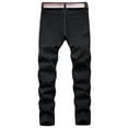 thumbnail image 2 of Men's casual solid color ripped straight jeans, 2 of 5
