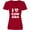 Red, variant on Inktastic I Love Canada Heart with Maple Leaf Women's V-Neck T-Shirt