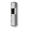 thumbnail image 1 of Locker Metálico Alto de 4 Compartimentos con Puertas y Llave para Almacenamiento Seguro para Oficina, Escuela o Gimnasio, 1 of 8