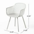 thumbnail image 6 of Abram Outdoor Modern Dining Chair, Set of 4, White, 6 of 8
