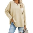 thumbnail image 2 of Viadha Womens Oversized Pullover Sweatshirt Crewneck Casual Lightweight Fall Fashion Long Sleeve Shirts Tops, 2 of 9