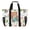 Cartoon Bear with Flower and Leaf, variant on Reusable Grocery Bags with Handle Side Pocket Waterproof Shopping Portable Tote Panda Face Flower Doughnut