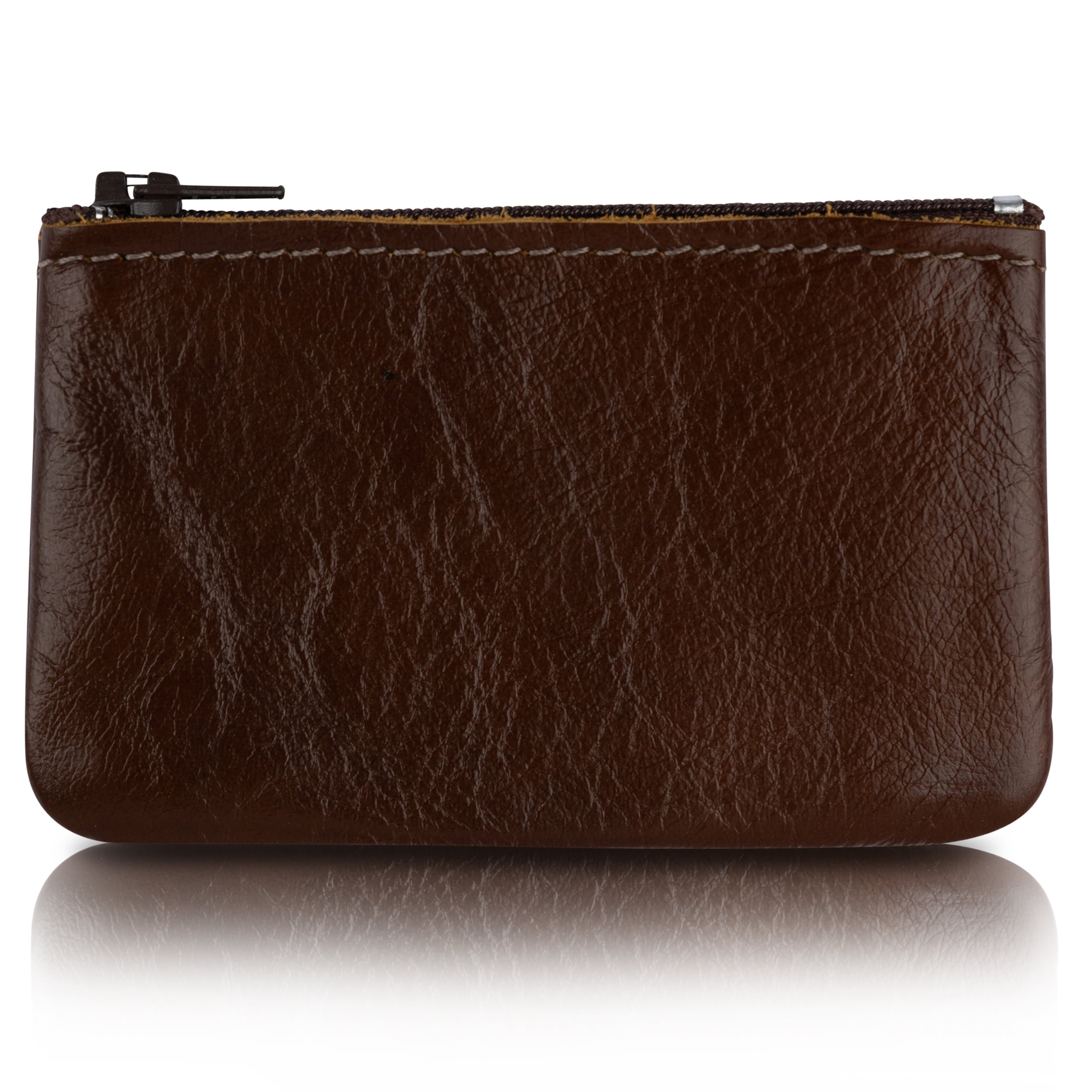 Zippered Coin Pouch For Men/Woman made with Genuine Leather, Coin Purse