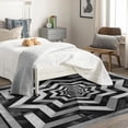 thumbnail image 3 of Black White Swirl Area Rug 3x4, Abstract Swirl Rugs for Bedroom, Non Slip Stain Resistant Machine Washable Low Pile Super Soft, Black White Striped Carpet for Home Decor 8IUp1-254, 3 of 7